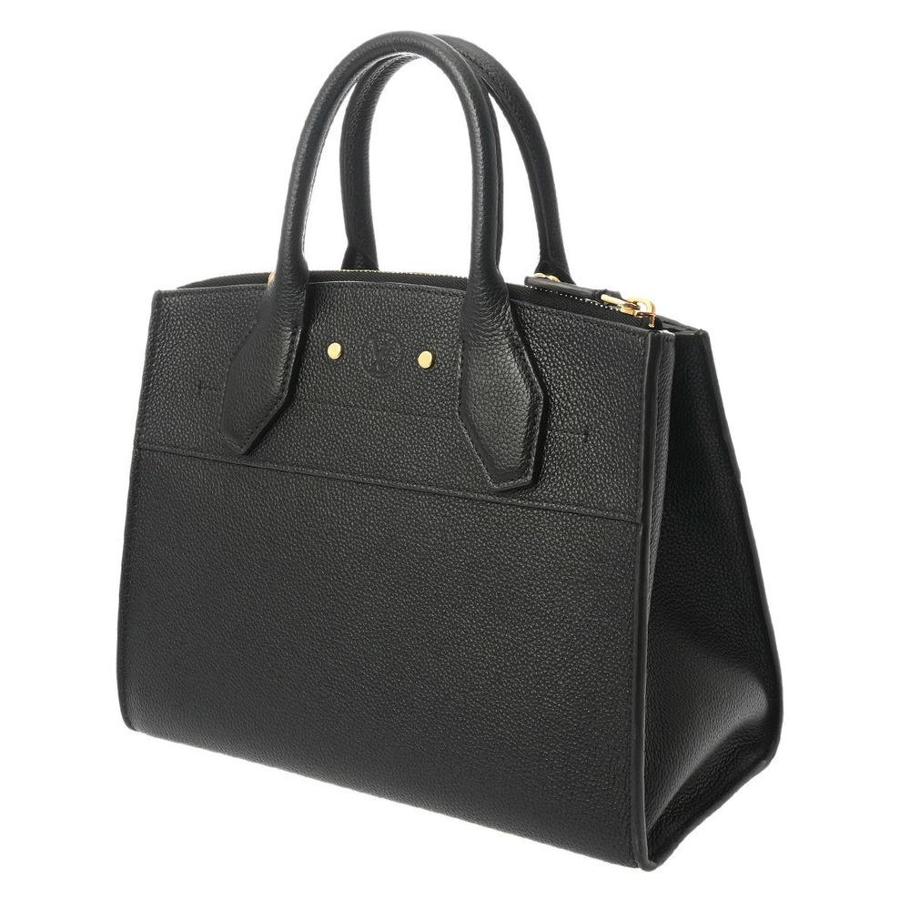 Louis Vuitton Leather Bag Black Steamer Noir City